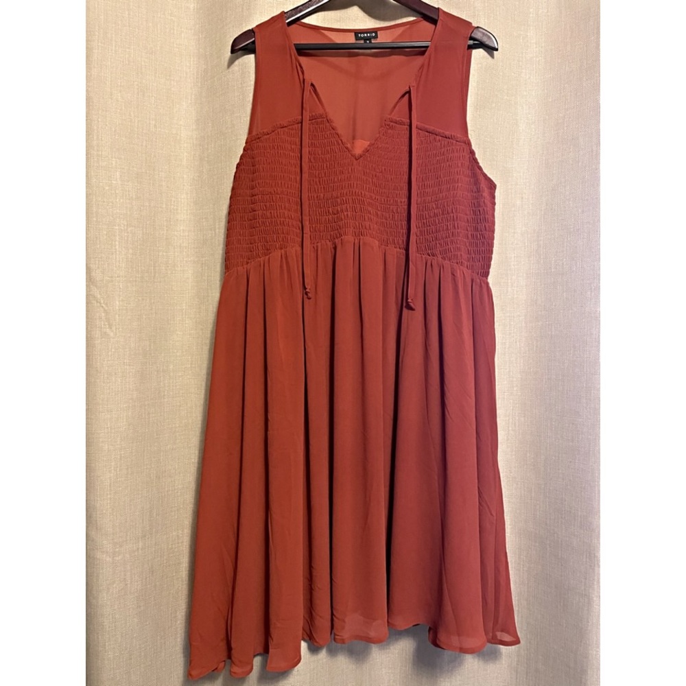 Torrid Rust Colored Swing Dress, Size 2X